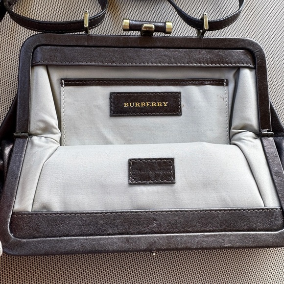 Burberry Vintage Brown Leather Handbag - Picture 10 of 15